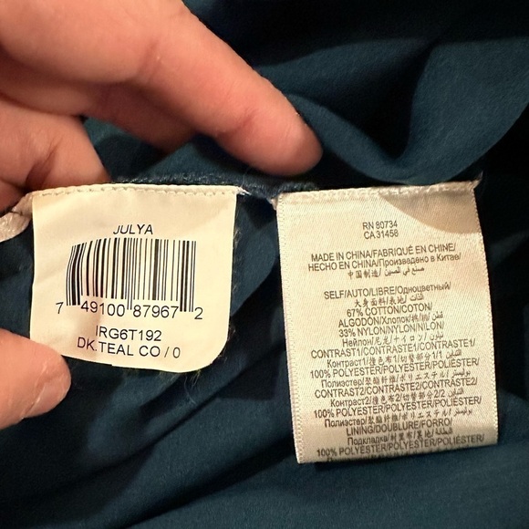 BCBGMaxAzria Julya Cocktail Lace Dress Cutout Teal Green Sz 0 - Picture 6 of 11